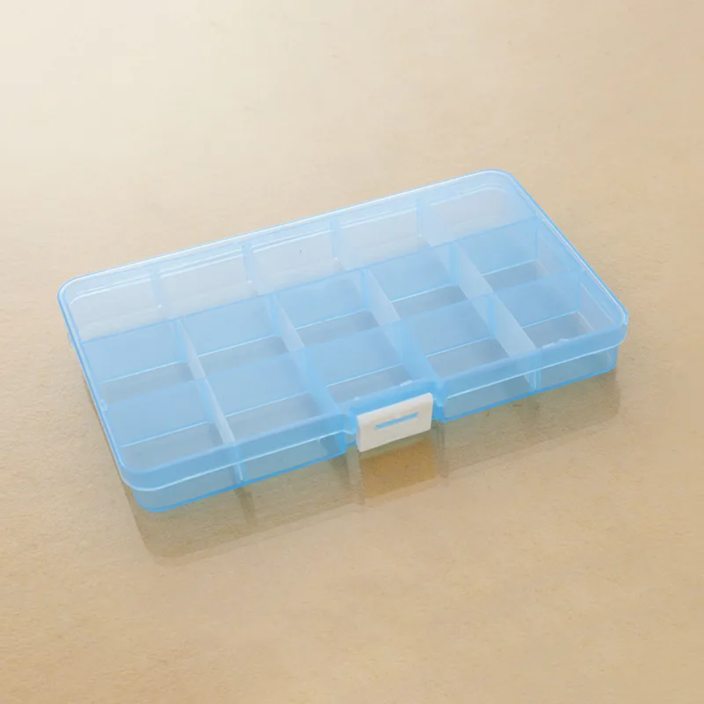 Transparent Plastic Multi-Compartment Piercing Jewelry Organizer