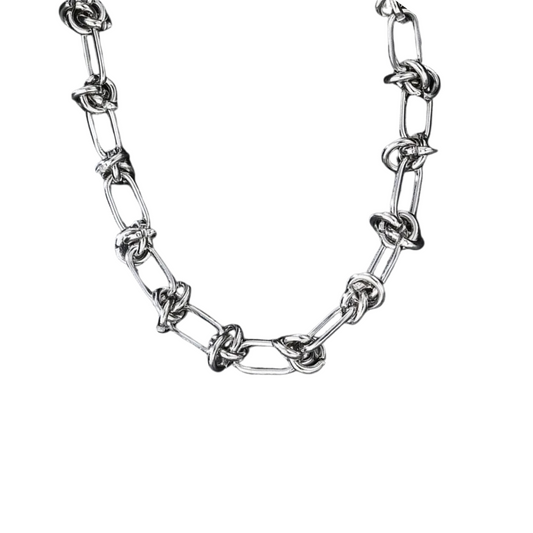 Ball Knot Chain Necklace - Stainless Steel