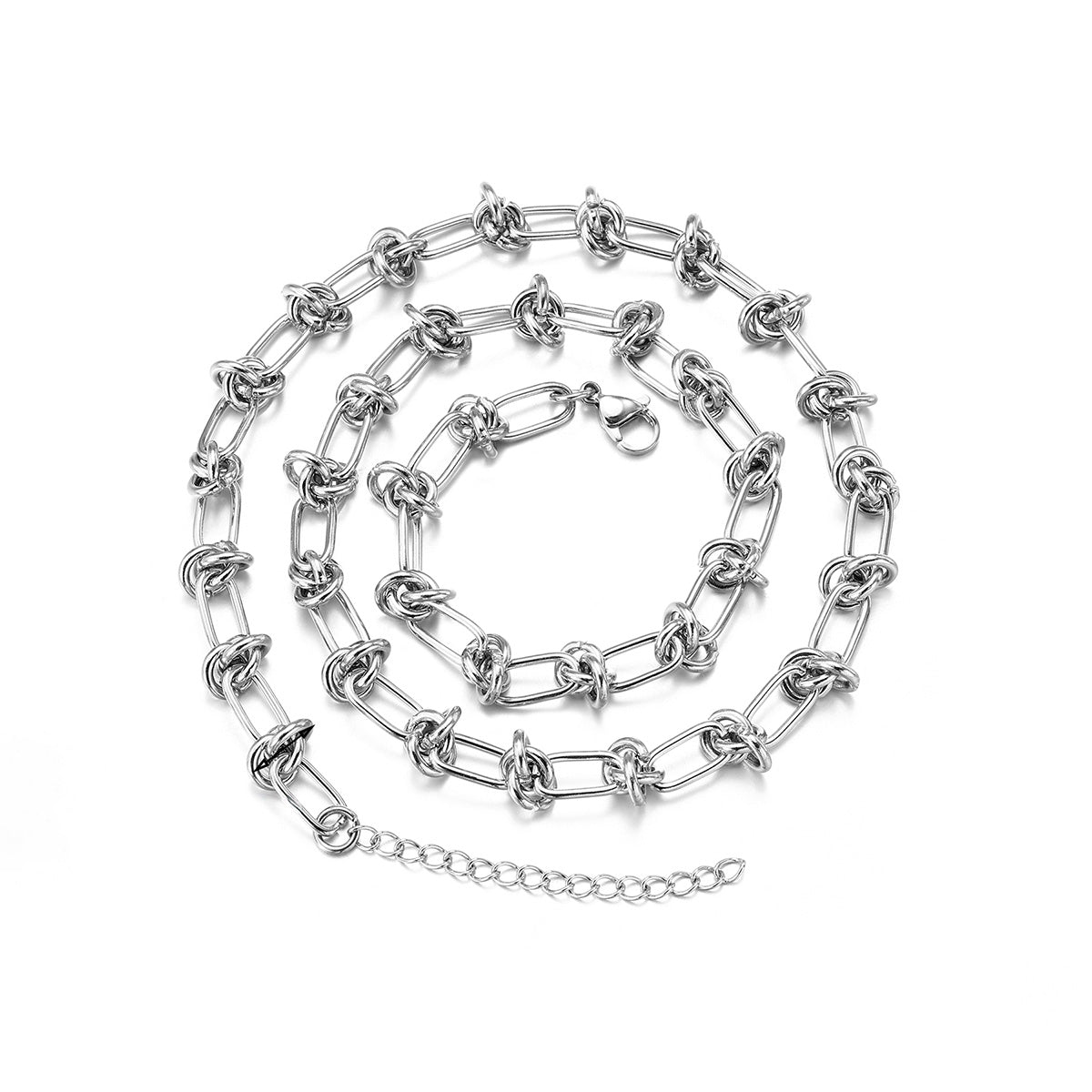 Ball Knot Chain Necklace - Stainless Steel