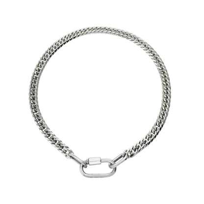 Chunky Carabiner Chain Necklace - Stainless Steel