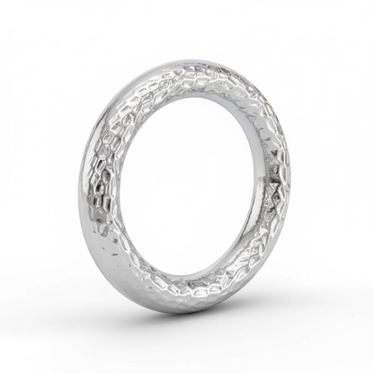 Hammered Textured Bangle Bracelet - 304 Stainless Steel