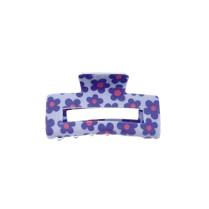 Flower Print Claw Hair Clip - Acrylic