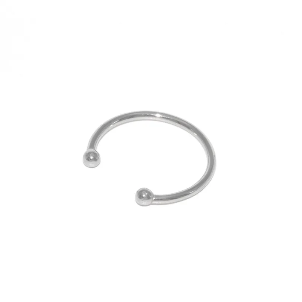 Set of 10 Double Ball End Adjustable Rings - Stainless Steel