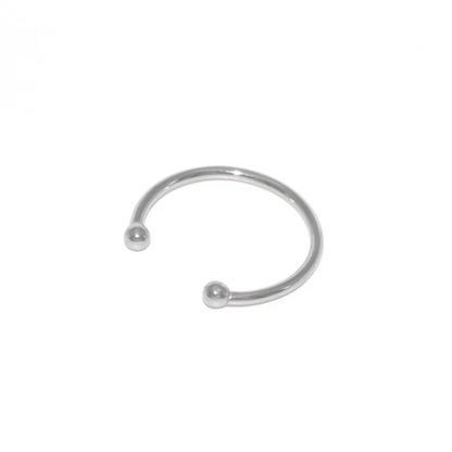 Set of 10 Double Ball End Adjustable Rings - Stainless Steel