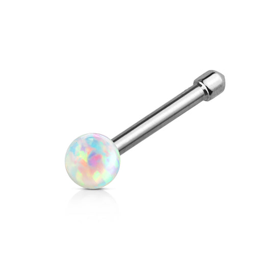 Opal Ball Nose Bone Stud - 316L Surgical Steel