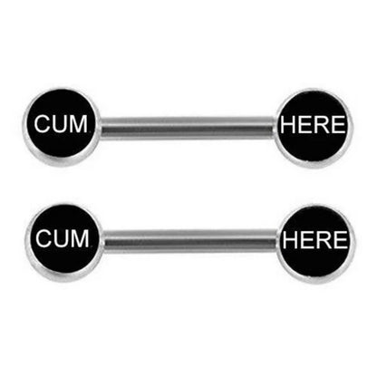 Naughty Word Nipple Barbells - Pair - 316L Stainless Steel