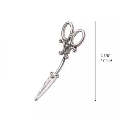 Scissors In and Out Belly Button Ring - Stainless Steel