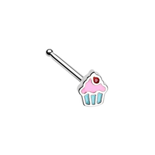 Cotton Candy Cupcake Nose Bone Stud - Stainless Steel