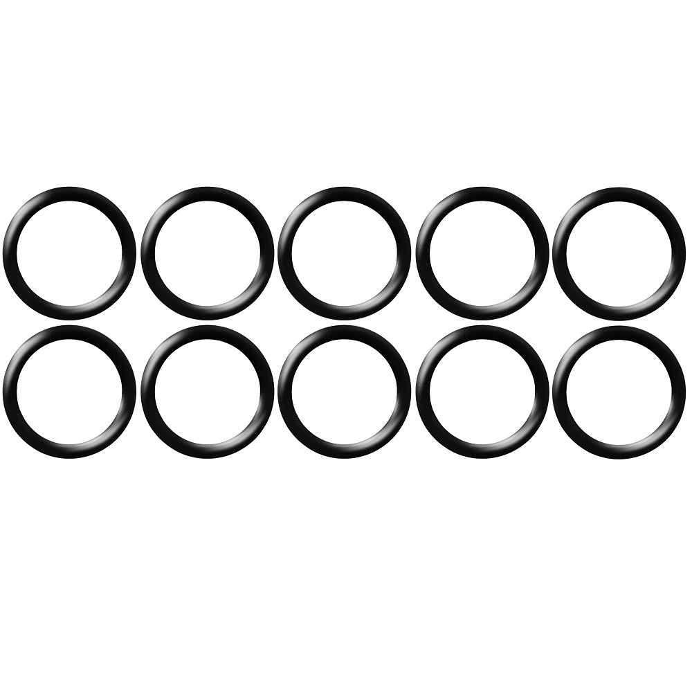 Pack of 10 Black Silicone Body Jewelry O-Rings