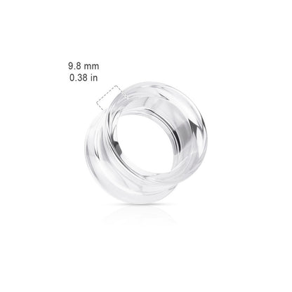 Hollow Acrylic Double Flared Saddle Tunnels - Pair