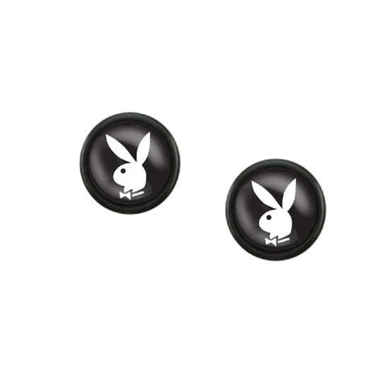 Playboy Bunny Logo Fake Cheater Plug Earrings - Stainless Steel