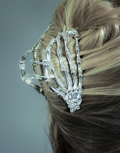 Metal Skeleton Hand Claw Hair Clip