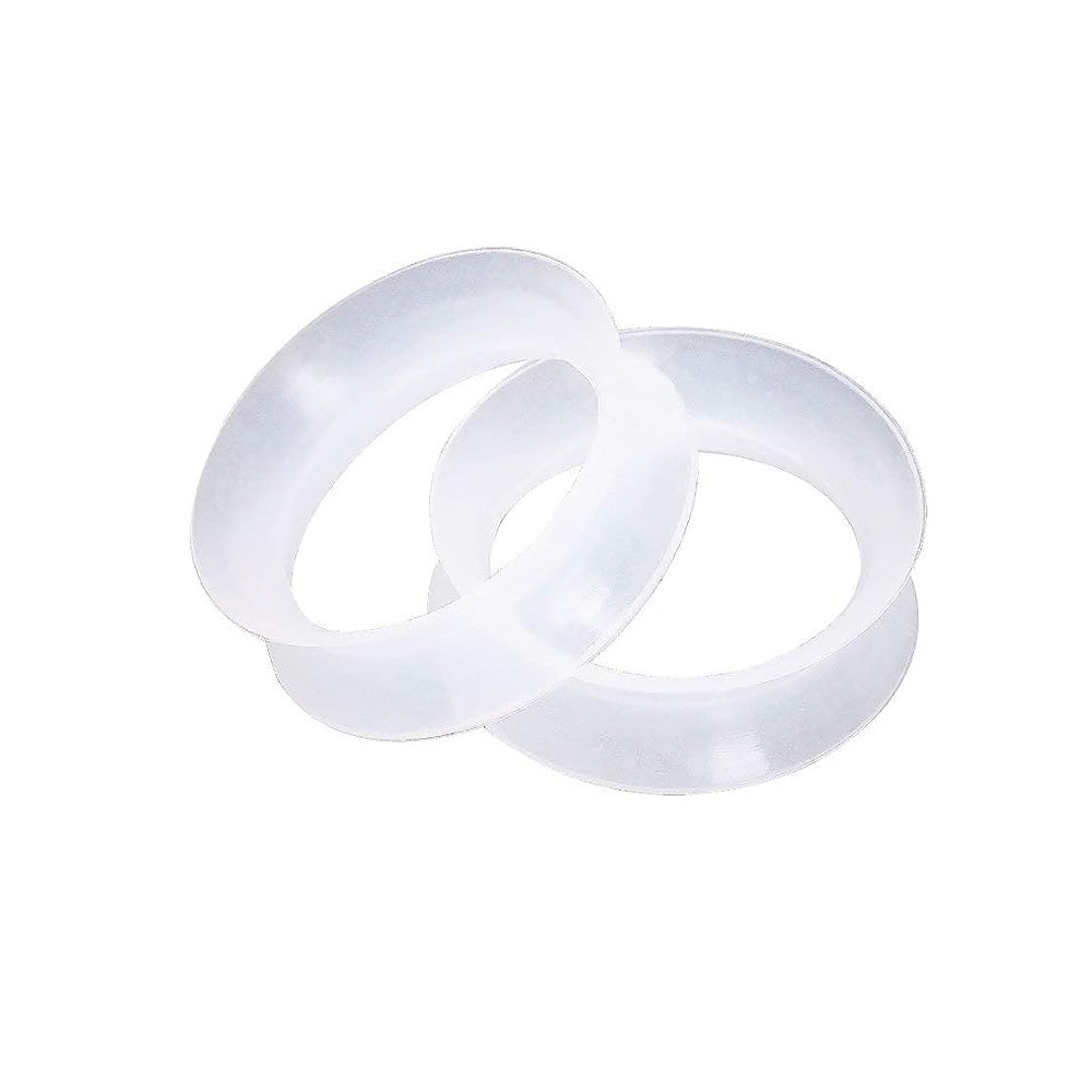 Ultra Thin Silicone Glow in the Dark Double Flared Saddle Tunnels - Pair