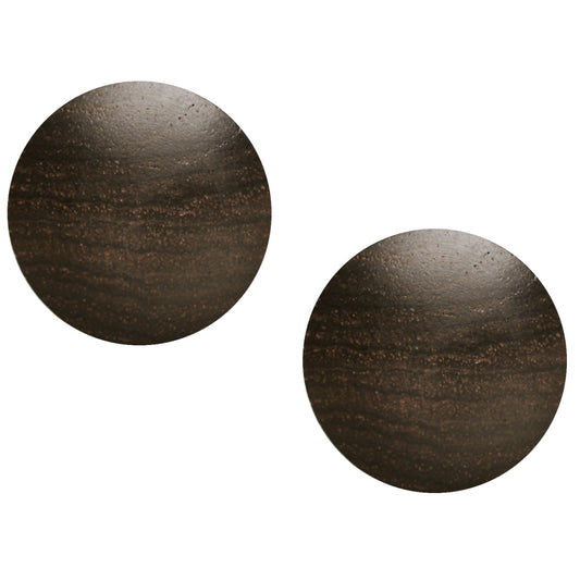 Organic Ebony Wood Double Flared Saddle Plugs - Pair