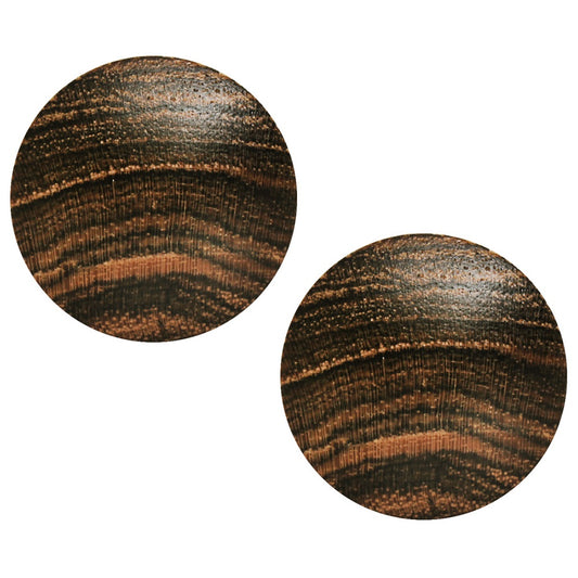 Organic Rose Wood Convex Saddle Plug Gauges - Pair