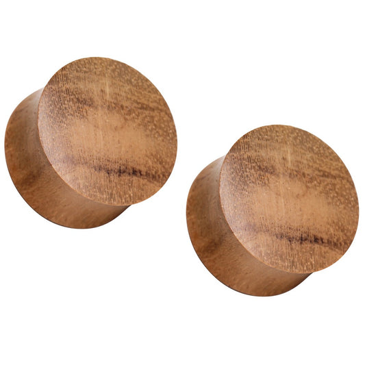 Organic Teak Wood Saddle Plugs - Pair