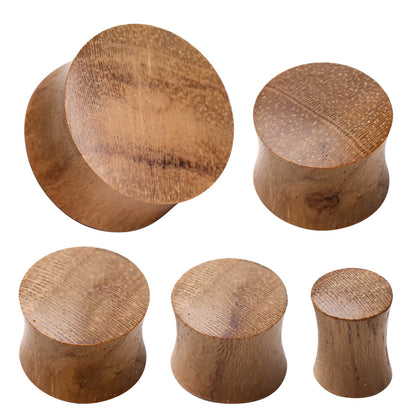 Organic Teak Wood Saddle Plugs - Pair