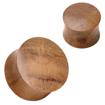 Organic Teak Wood Saddle Plugs - Pair