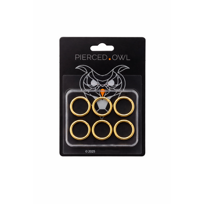 Set of 6 Basic Hinged Segment Clicker Rings - ASTM F-136 Implant Grade Titanium