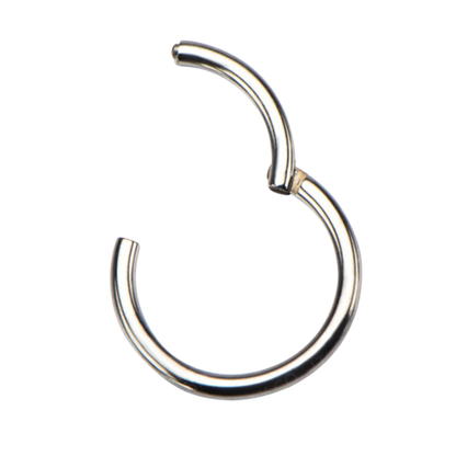 Set of 6 Basic Hinged Segment Clicker Rings - ASTM F-136 Implant Grade Titanium