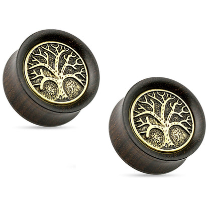 Tree of Life Organic Ebony Wood Saddle Plug Gauges