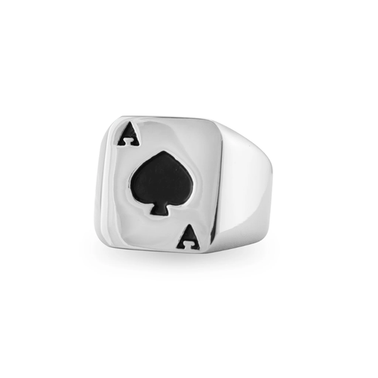 Ace of Spades Signet Ring - 316L Stainless Steel