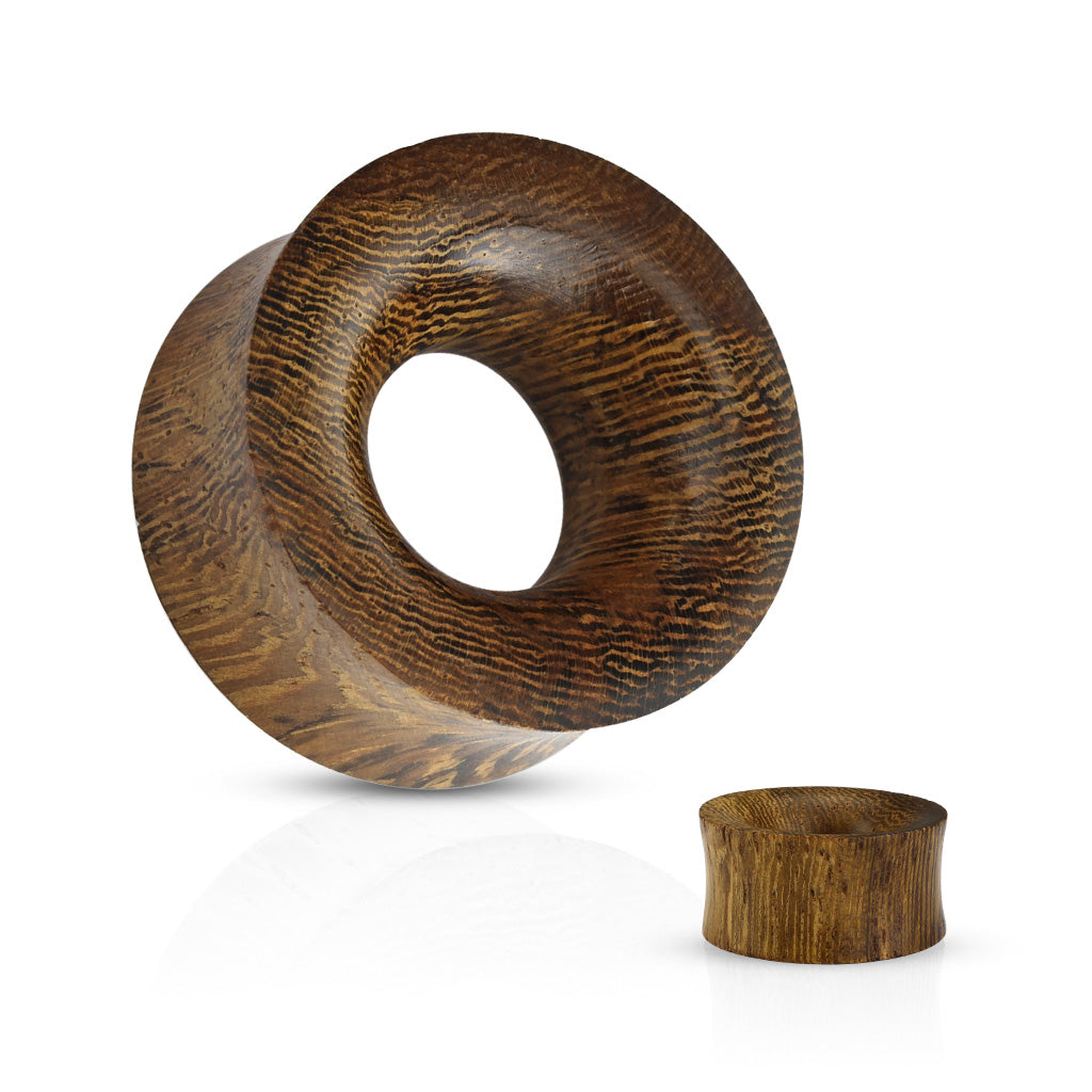 Concave Hollow Saddle Fit Organic Snakewood Tunnels - Pair