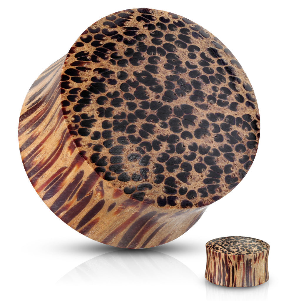 Organic Coconut Wood Saddle Fit Solid Plugs - Pair