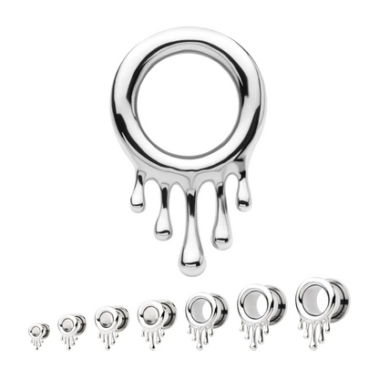 Dripping Design Screw Fit Tunnels - Pair - 316L Stainless Steel
