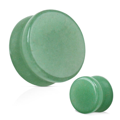 Jade Semi Precious Stone Solid Saddle Fit Plugs Gauges