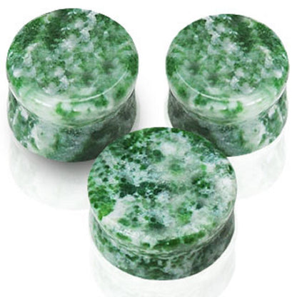 Amazonite Semi Precious Stone Solid Saddle Fit Plugs - Pair