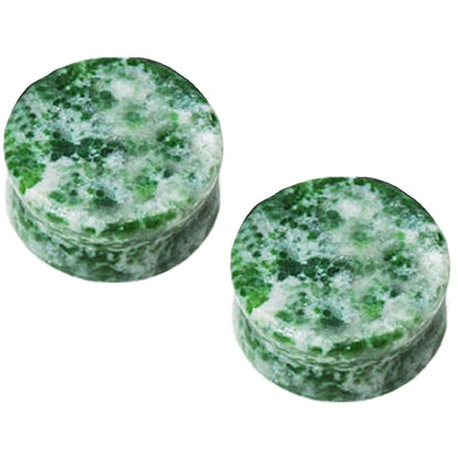 Amazonite Semi Precious Stone Solid Saddle Fit Plugs - Pair