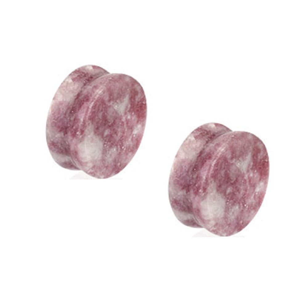 Moondevite Semi Precious Stone Solid Saddle Fit Plugs - Pair