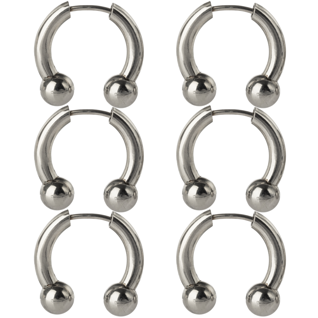 Faux Stretched 8GA Horseshoe Barbell Earrings - Stainless Steel - PRE-ORDER (SHIPS MARCH 2025)