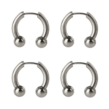 Faux Stretched 8GA Horseshoe Barbell Earrings - Stainless Steel - PRE-ORDER (SHIPS MARCH 2025)