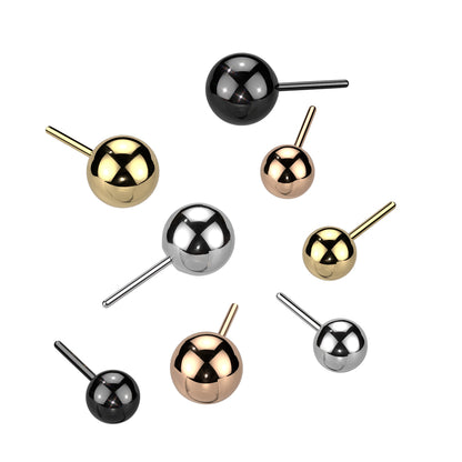 Set of 10 Replacement Balls for Threadless Jewelry - ASTM F-136 Implant Grade Titanium