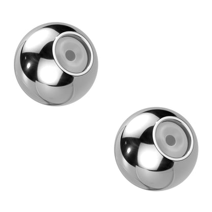Silicone Center Ball Replacement Earring Backs - F136 Implant Grade Titanium - Pair