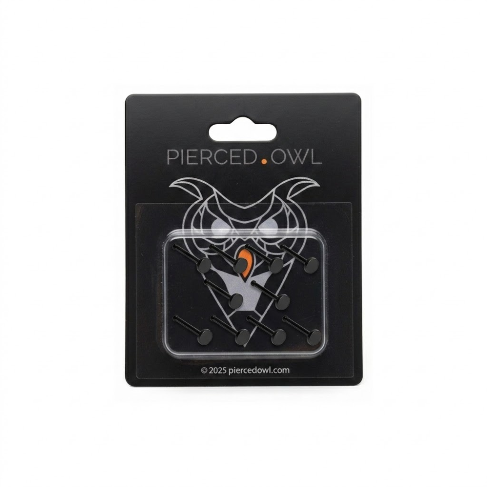 Set of 10 Bioflex 2mm Top Metal and Allergy Free Nose Stud Retainers