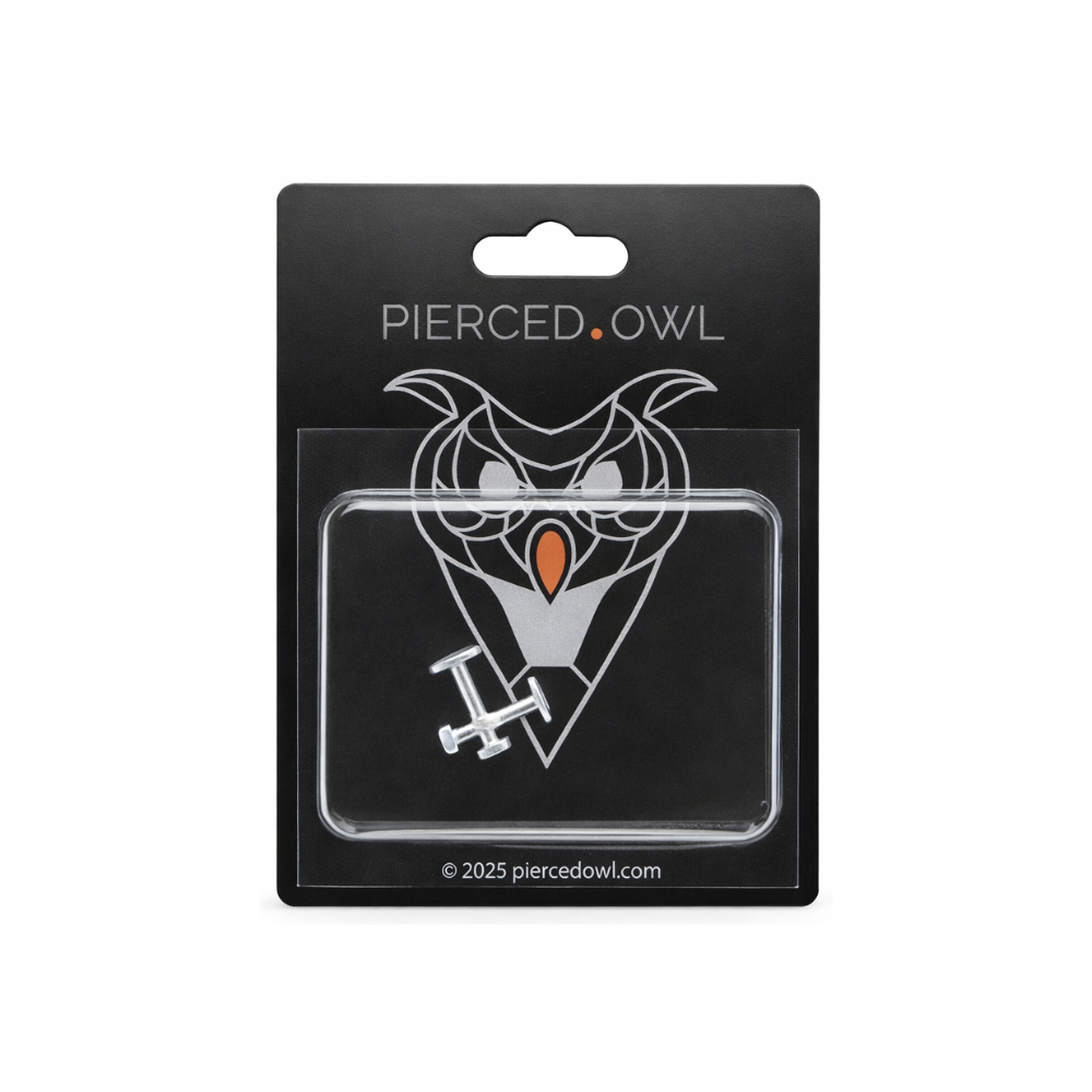 Clear Bioflex 3mm Flat Push Top Piercing Retainers - Pair