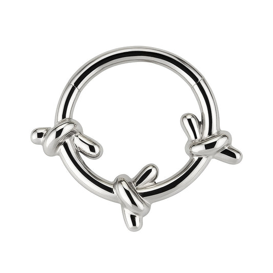 Barbed Wire Hinged Segment Clicker Ring - ASTM F-136 Implant Grade Titanium