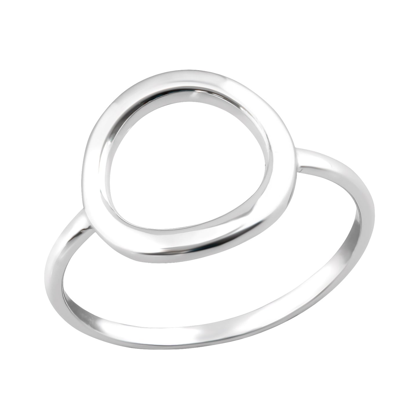 Open Circle Ring - 925 Sterling Silver