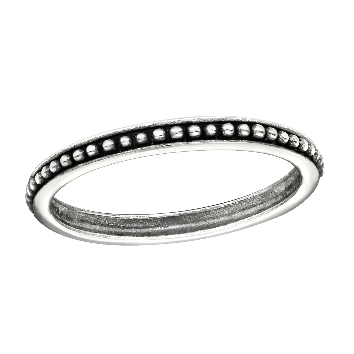 Dotted Ring - Oxidized 925 Sterling Silver