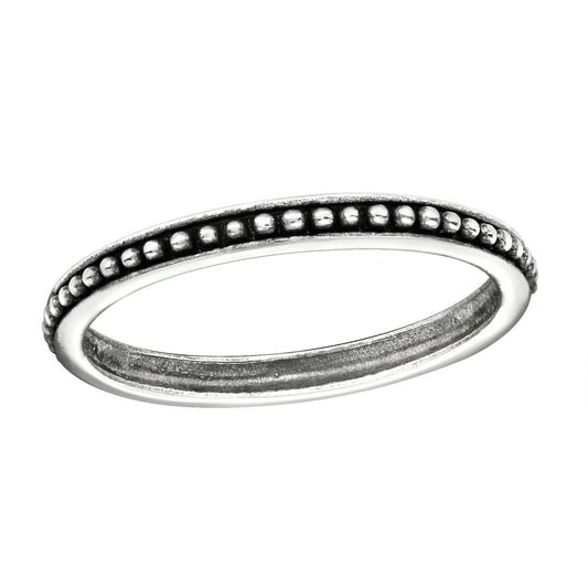 Dotted Ring - Oxidized 925 Sterling Silver
