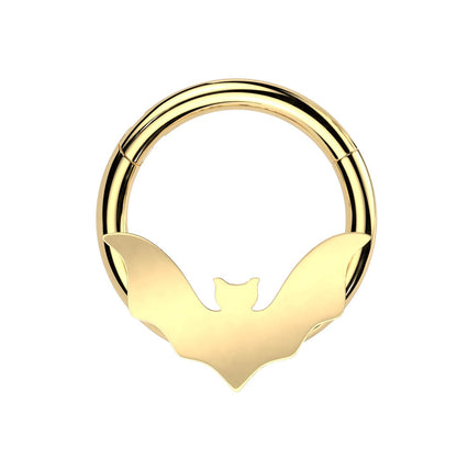 Bat Hinged Segment Clicker Ring - 316L Stainless Steel