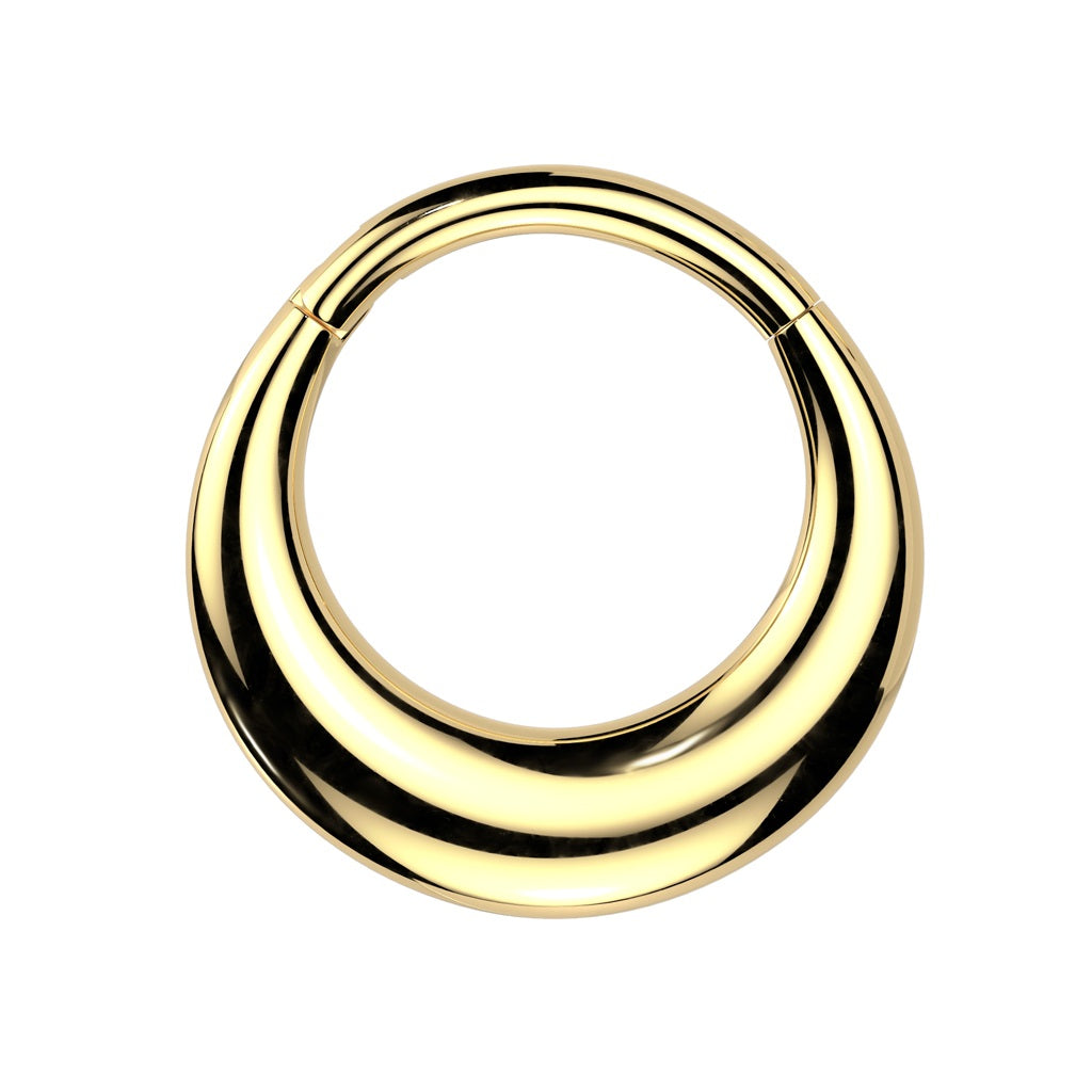 Rounded Thick Hinged Segment Clicker Ring - 316L Stainless Steel