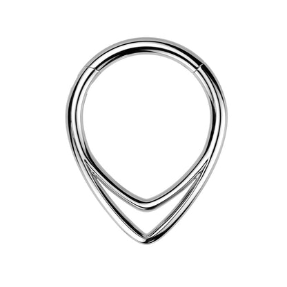 Double Chevron Hinged Segment Clicker Ring - ASTM F-136 Implant Grade Titanium