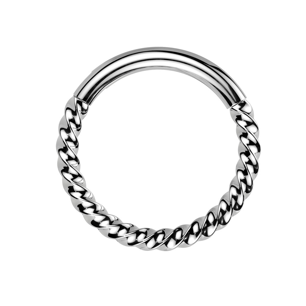 Braided Hinged Segment Clicker Ring - ASTM F-136 Implant Grade Titanium