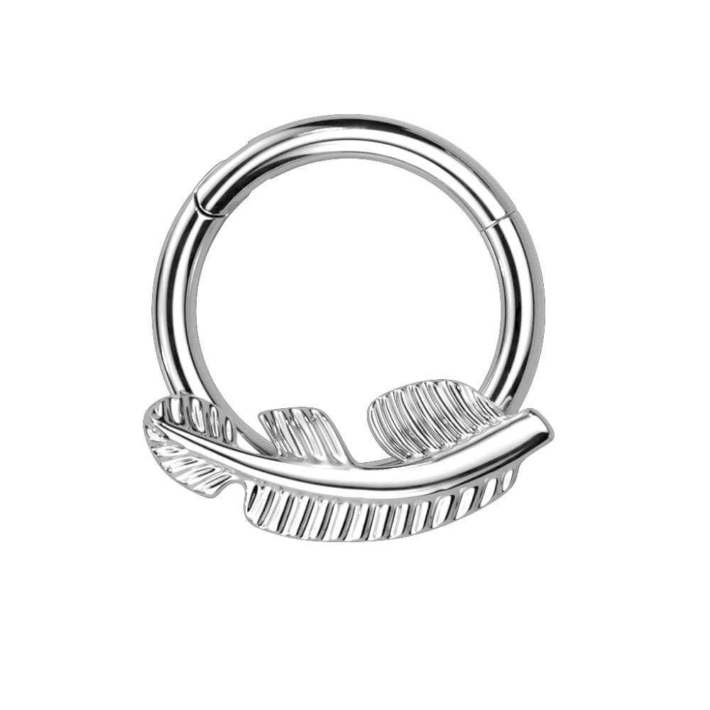 Front Facing Leaf Hinged Segment Ring - G23 Implant Grade Titanium