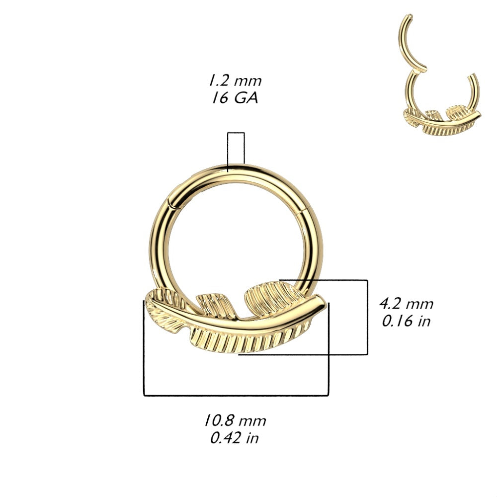 Front Facing Leaf Hinged Segment Ring - G23 Implant Grade Titanium