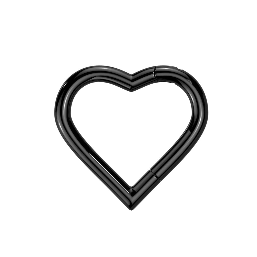 Heart Shaped Hinged Segment Ring - F136 Implant Grade Titanium